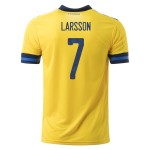 Camisolas de futebol Suécia Sebastian Larsson 7 Equipamento Principal Euro 2020 Manga Curta